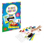 Piesočné obrazy - Loď, auto