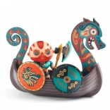 Djeco Arty Toys figúrka Drak – viking na lodi