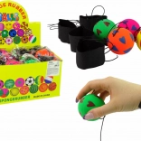 Loptička PU na gumičke 6 cm so srdiečkami