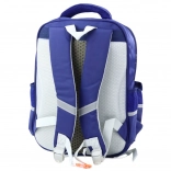 Detský školský batoh s nášivkami s dinosaurami, námornícka modrá