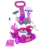 Veľký detský upratovací vozík s mnohými doplnkami a odmerkami