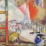 Puzzle Paríž cez okno 1000 dielikov