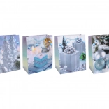 Darčeková taška M 26 × 32 × 10 cm – vianočný motív