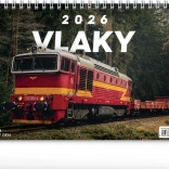 Stolný kalendár Vlaky 2026