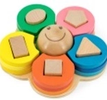 Drevená skladačka kvet