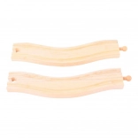 Oblúkové koľaje Bigjigs Rail 22 cm - 2 ks