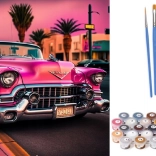 Maľovanie podľa čísel Ružový športiak plátno 40x50 cm