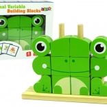 Kreatívna drevená skladačka 3D Žabka