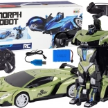 Robotické auto transformácie R/C 1:10 Zelené ovládanie gestami