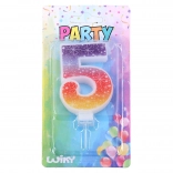 Párty sviečka číslo 5 Hviezdy