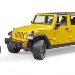 Bruder Jeep Wrangler Rubicon s cyklistom a bicyklom