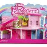 MATTEL mini BARBIE land domček pre bábiky s bábikou, miláčikom, výťahom a bazénom