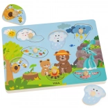 Drevené puzzle ZVUKY PRÍRODY od VIGA