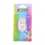 Párty sviečka číslo 6 zlatá