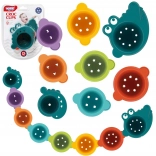 woopie detské kúpace tégliky na prelievanie – sada 8 ks s motívom krokodíla