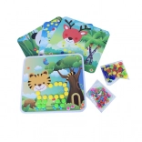 Farebná mozaika s hríbikmi a obrázkami – 5 motívov