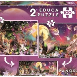 Puzzle Panorama Rozprávkové víly 2x100 dielikov