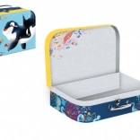Školský papierový kufrík s motívom kosatky