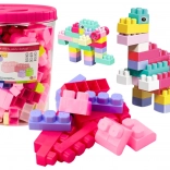 Vzdelávacia stavebnica vo vedierku 160 ks farebných kociek