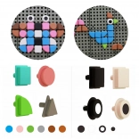 Masterkidz sada kolíkov v tvare geometrických tvarov 64 ks pre tabule STEM