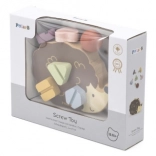 VIGA PolarB Drevená hračka Ježko so skrutkami Montessori