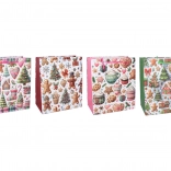 Darčeková taška M 25 × 30 × 10 cm vianočná