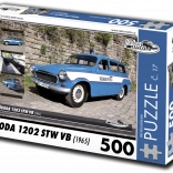 Retro-autá puzzle Škoda 1202 STW VB 500 dielikov