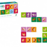 Domino zvieratká – 28 dielikov, spoločenská hra pre deti