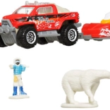 Matchbox Adventure Pack MBX Arctic Explorer – arktický prieskumný set s vozidlami a figúrkami