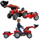 šľapací traktor MASSEY FERGUSON s prívesom a prednou lyžicou od 3 rokov