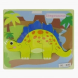 Vkladacie puzzle dinosaurus drevené