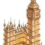 ROBOTIME drevené 3D puzzle Big Ben – svietiaca hodinová veža