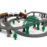 Vlaková trať so zvukovými efektmi 77 × 76 × 16 cm, 110 dielikov