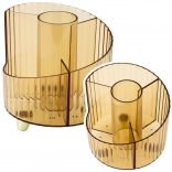 Organizér na školské potreby priehľadný žltý