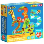 Luna Puzzle s číslicami a Ezopovými bájkami pre deti