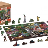 drevené obojstranné puzzle kvetinárstvo 2v1, 400 dielikov – WOODEN CITY