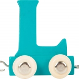 Small foot drevený vláčik – farebná abeceda písmeno L