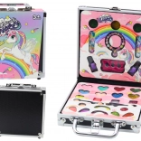 Kozmetická sada v kufríku s očnými tieňmi, glitrami a lakmi – čierna