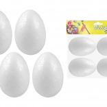 Dekoračné polystyrénové vajíčko 8 cm, 4 ks