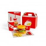 Bigjigs Toys Sada Burger a Hranolky pre Deti