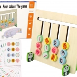 Drevená vzdelávacia hra štyri farby zvieratá