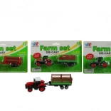 traktor s prívesom kovový a plastový 16,5 cm