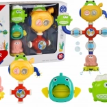 Vodná kúpace hračka robot s prísavkami