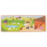 Drevené puzzle Na farme od Bigjigs Toys