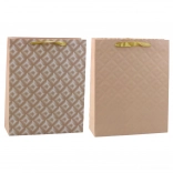 Darčeková taška so svetlým béžovým embossingom