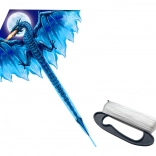 Veľký modrý drak s dlhým chvostom 170 cm x 130 cm