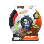 Herná súprava v kufri v tvare pneumatiky so 4 autíčkami