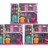 Súprava zvieratiek s domčekom a doplnkami