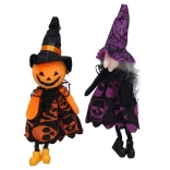 Dekorácia na Halloween čarodejnica a strašiak na zavesenie