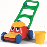 Veselá plastová kosačka na trávu pre deti